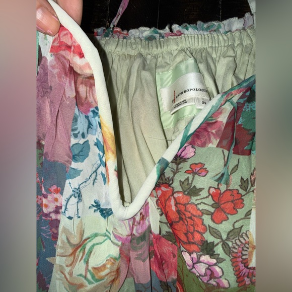 Anthropologie Patchwork Floral Midi Dress Boho Cottagecore XS -Medium Oversized - Picture 14 of 14